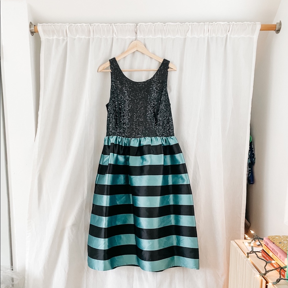 Leifsdottir Starlit Stripes Sequin Party Dress